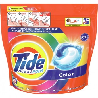 Капсулы для стирки TIDE Tide ВСе в 1 PODs Color